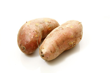 Image showing Sweet potatoes isolated on white background