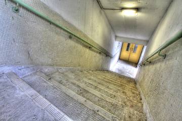 Image showing Stairs of public housing in Hong Kong
