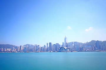 Image showing Hong Kong skyline along the coastline