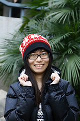 Image showing Chinese girl smiling happily