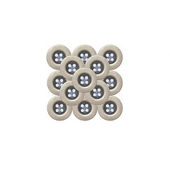 Image showing Cloth buttons isolated on white background