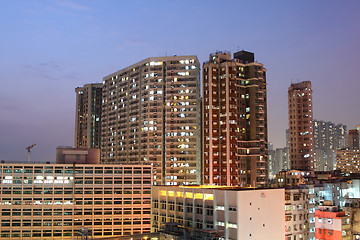 Image showing Hong Kong downtown at night