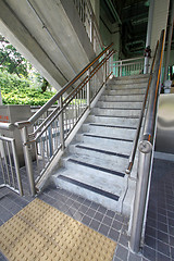 Image showing Stairs in train station