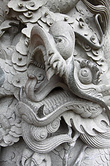 Image showing Dragon carvings in China