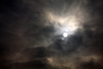 Image showing Sun in the cloud before thunderstorm