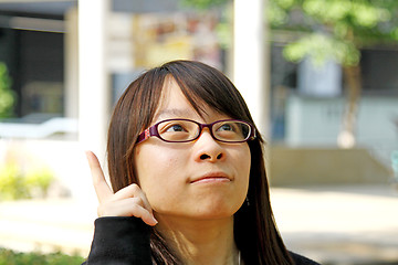 Image showing Asian woman with a idea