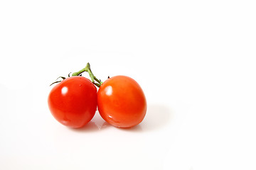 Image showing Cherry tomatoes isolated on white background