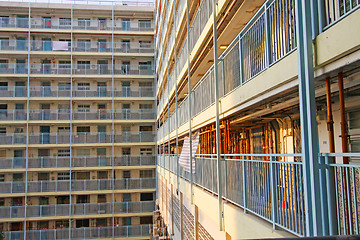 Image showing Packed Hong Kong public housing estate