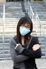 Image showing Asian sick woman