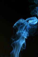 Image showing Abstract black smoke on black background