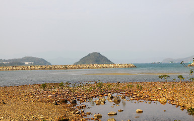 Image showing Coastal landscape in Hong Kong at day time