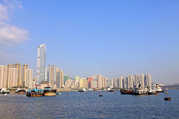 Image showing Hong Kong downtown at day