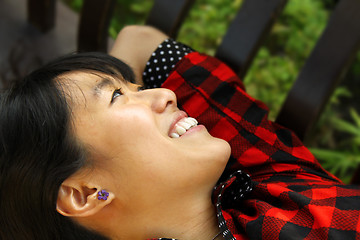 Image showing Asian woman smiling 