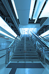 Image showing Stairs in train station