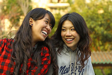 Image showing Asian woman showing their friendship forever concept