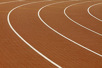 Image showing Running track in a curve shape