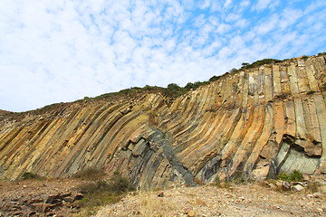 Image showing Rocks landscape in Hong Kong Geo Park