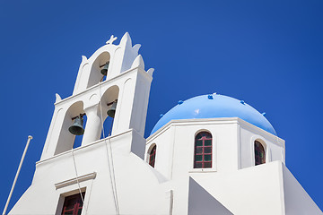 Image showing Santorini church