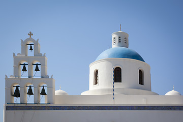 Image showing Santorini church