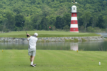 Image showing Par 3 with lighthouse