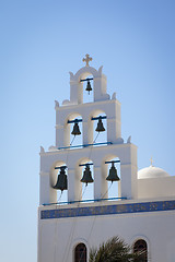 Image showing Santorini church