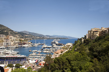 Image showing panorama Monte Carlo harbor Monaco