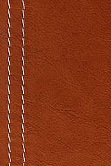 Image showing Brown leather background