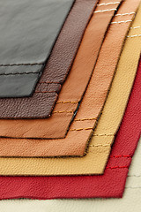 Image showing Leather upholstery samples