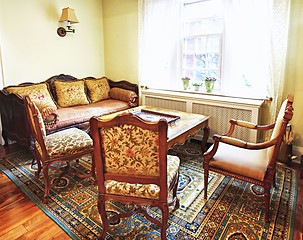 Image showing Interior with antique furniture