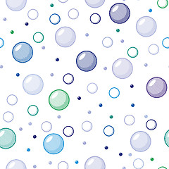 Image showing Abstract seamless texture - bubbles on white