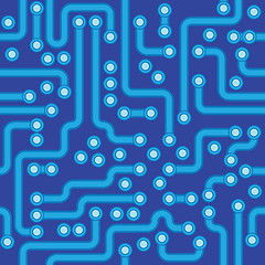 Image showing Circuit board - blue abstract seamless texture