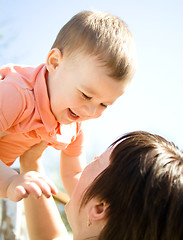 Image showing Portrait of a happy mother with her son