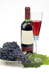 Image showing Grape and wine