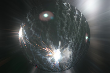 Image showing planet exploding
