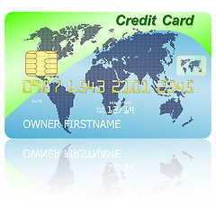 Image showing Green credit card 