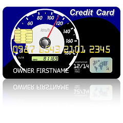 Image showing Credit card  speedometer 