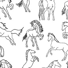 Image showing seamless wallpaper horses