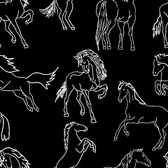 Image showing seamless wallpaper horses.