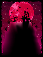Image showing Scary halloween vector with magical abbey. EPS 8