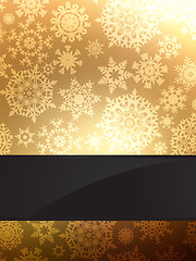 Image showing Gold elegant christmas background. EPS 8