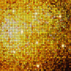 Image showing Gold mosaic background. EPS 8