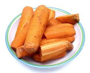 Image showing boiled carrots on dish