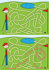 Image showing Golf maze