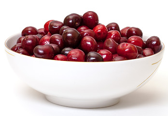 Image showing Bowl with Ripe Cherries