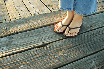 Image showing On a boardwalk