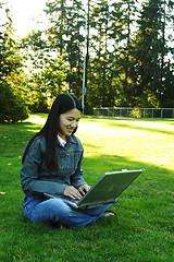 Image showing Laptop girl