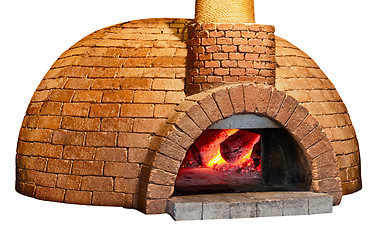 Image showing Old bread oven isolated on white background