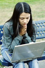 Image showing Laptop girl