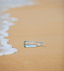 Image showing Bottle on the beach