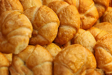 Image showing Croissants on tray - the background